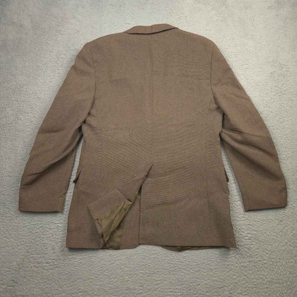 Vtg Levis Action Suit Blazer Jacket Mens 44R Brown STA-Prest Wool